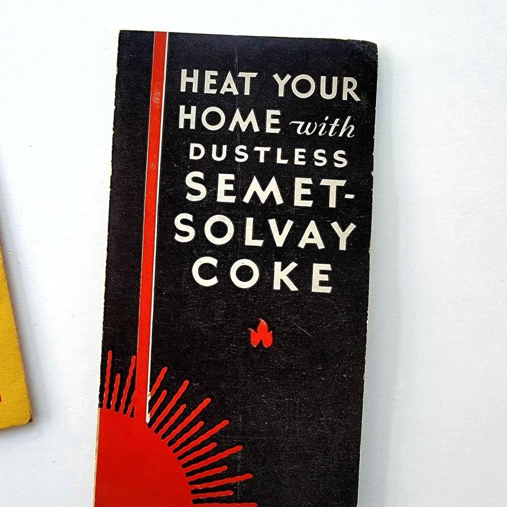 Vintage Original 1940s  SEMET SOLVAY Coke Soda Advertising Sewing Needle Folder